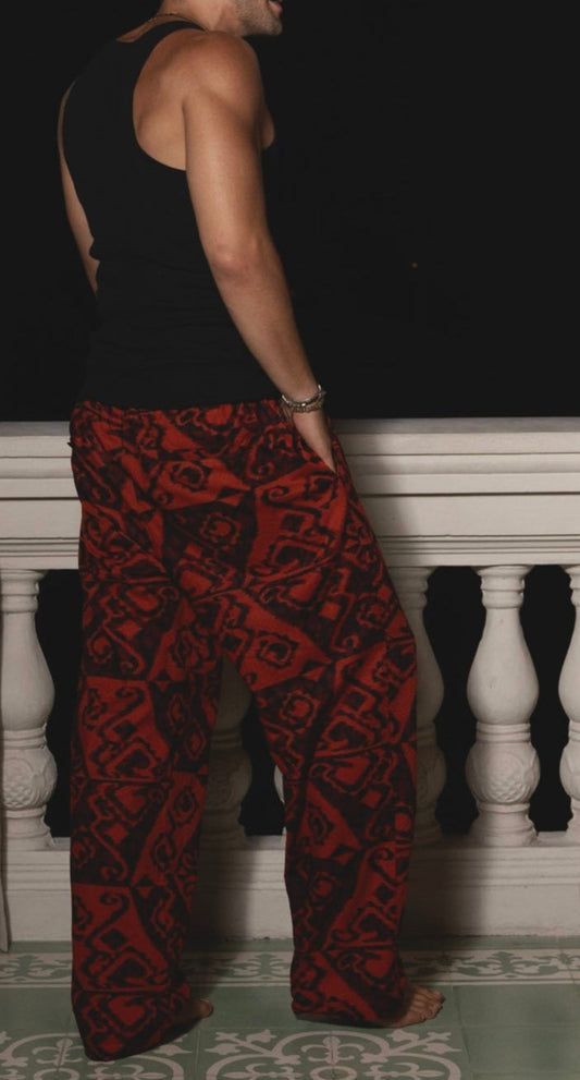 Red batik cotton pants – Armè BALI FLAME