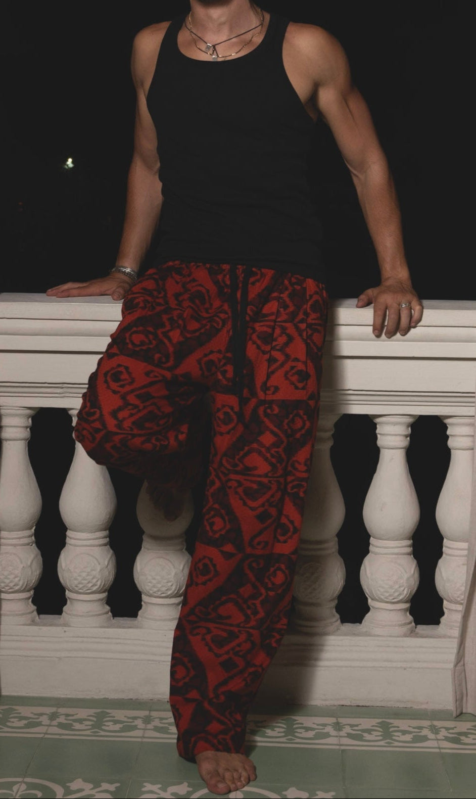 Red batik cotton pants – Armè BALI FLAME