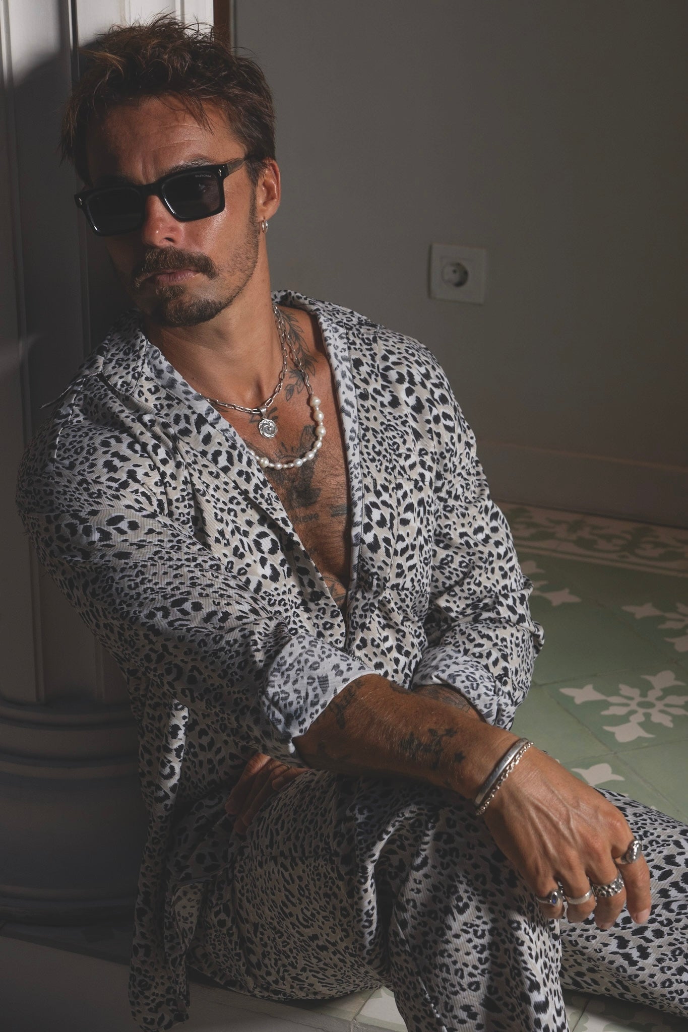 Leopard rayon-viscose shirt and pants set – Armè LEO SET